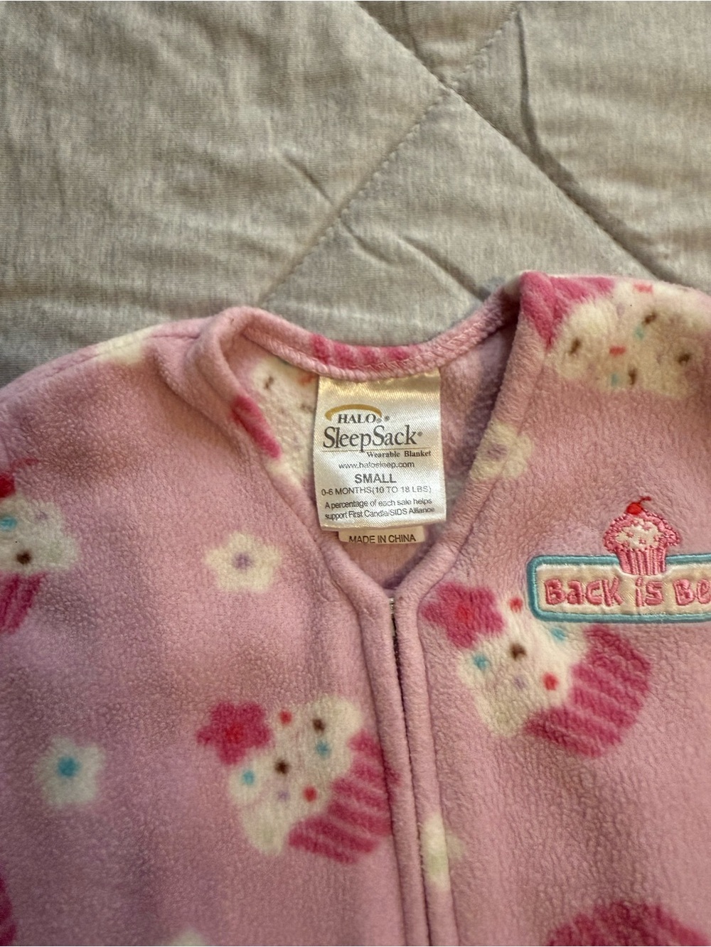 Halo Pink Cupcake Floral Sleep Sack Wearable Blanket
